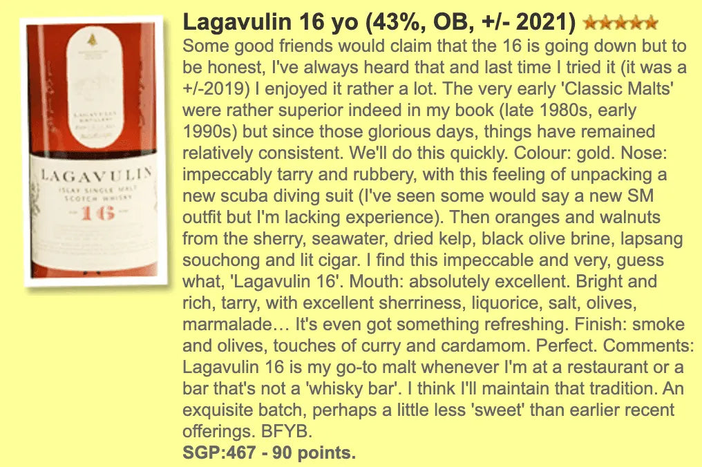 Lagavulin 16 - 16YO, 43% - Scotch Whisky