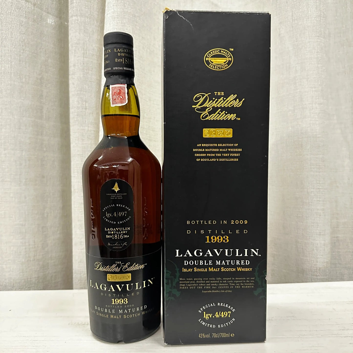 Lagavulin - 1993/2009, The Distillers Edition, lgv.4/497, 43% (WF91) (分現金/信用卡價) - Scotch Whisky
