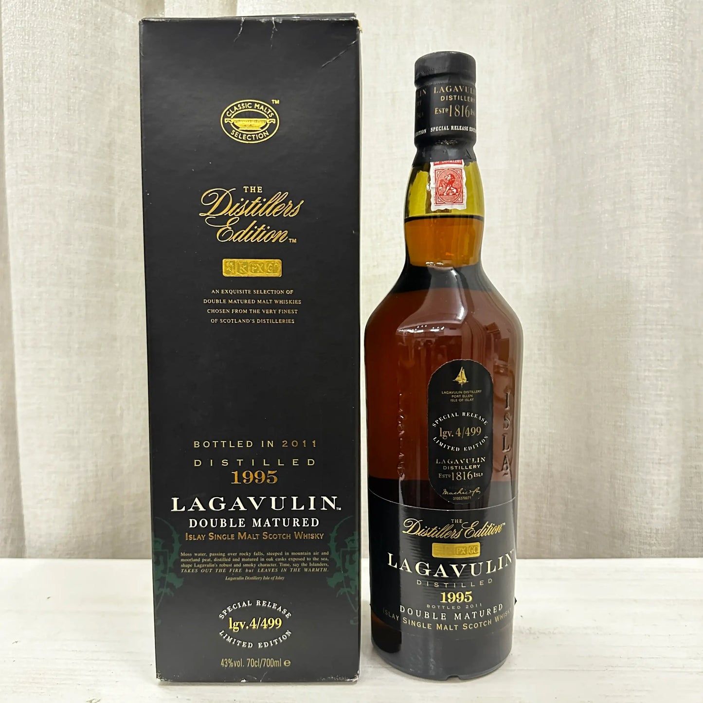 Lagavulin - 1995/2011, The Distillers Edition, lgv.4/499, 43% (WF89) (分現金/信用卡價) - Scotch Whisky