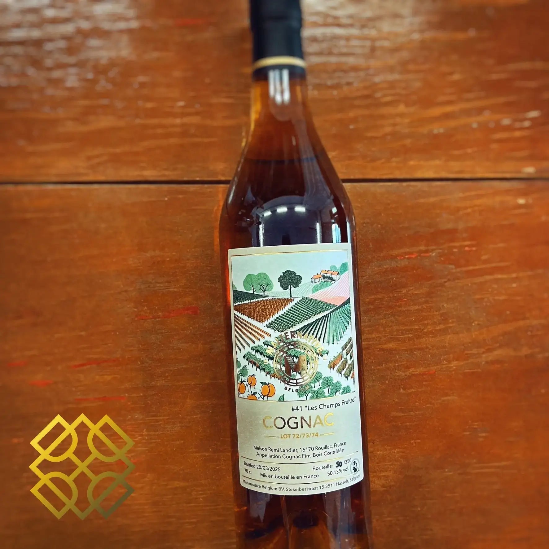 Malternative Belgium Remi Landier - 2025, Lot 72/73/74, #41 - Ma "Les Champs Fruités", 50.13% (WF89) - Cognac