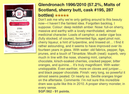Malts of Scotland Glendronach 1996/2010, 195, Sherry Butt, 57.2% (WF91) (分現金/信用卡價) - 蘇格蘭威士忌