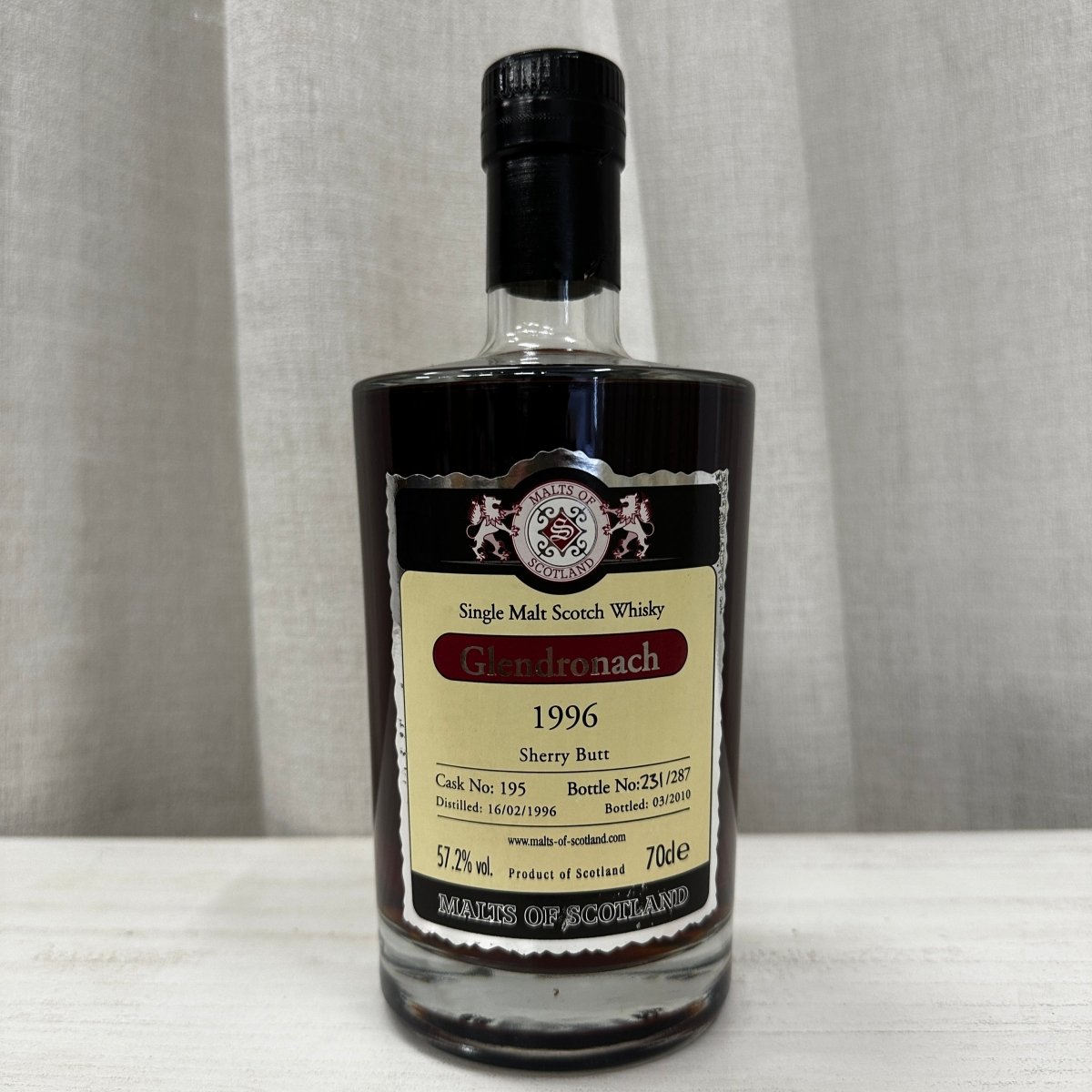 Malts of Scotland Glendronach 1996/2010, 195, Sherry Butt, 57.2% (WF91) (分現金/信用卡價) - 蘇格蘭威士忌