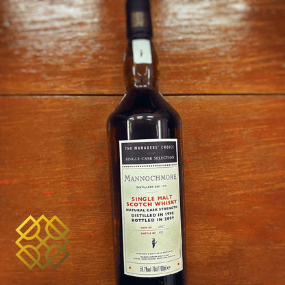 Mannochmore - 10YO, 1998/2009, #6582, The Managers' Choice, 59.1% (WB87.4) (分現金/信用卡價) - Scotch Whisky