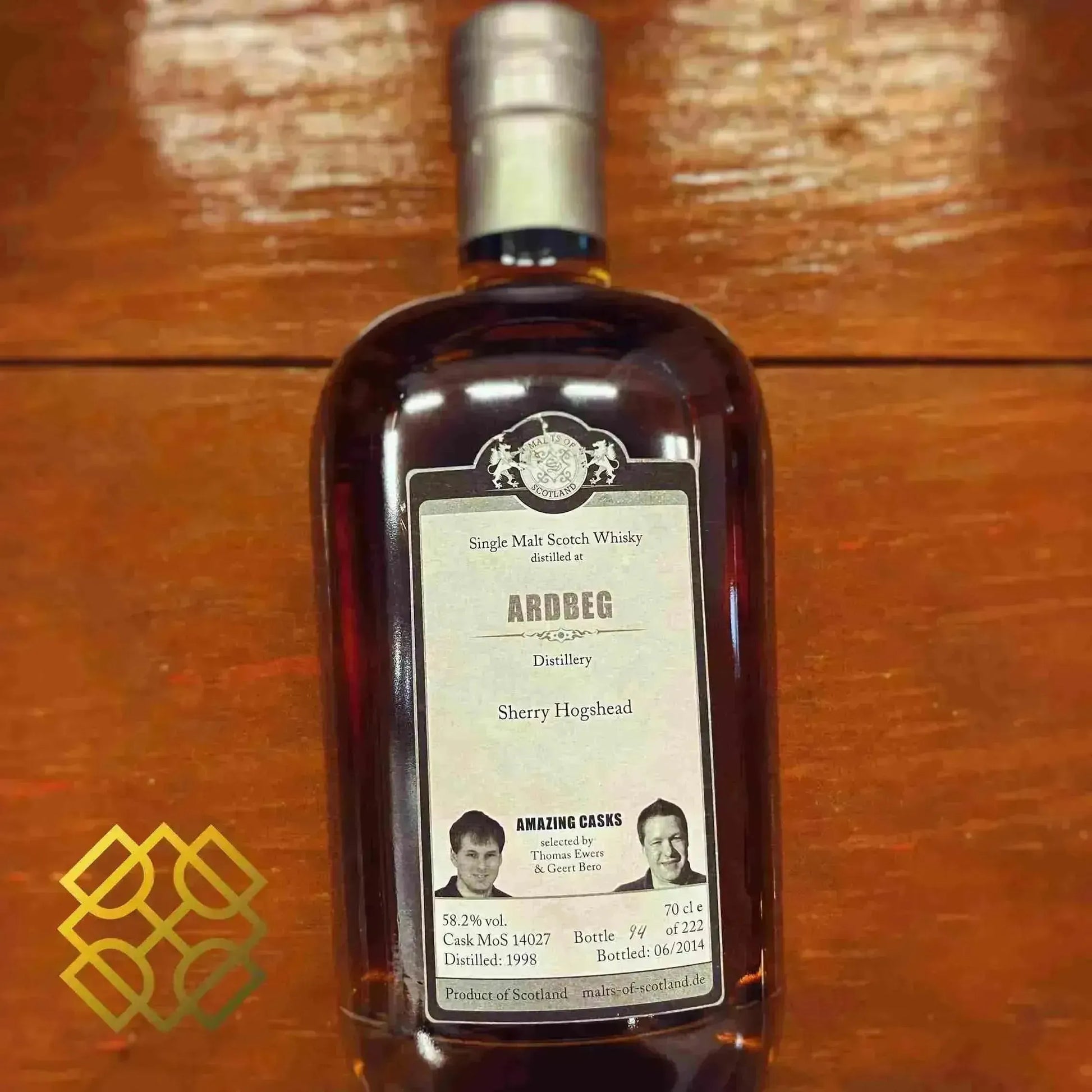 MoS Ardbeg - ~16YO, 1998/2014, #MoS 14027, Sherry Hogshead, 58.2% (WF92) (分現金/信用卡價) - Scotch Whisky