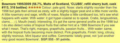 MoS Bowmore - 1995/2009, Maltisten - Westfalen, 113, 56.7% (WF91) (分現金/信用卡價) - 蘇格蘭威士忌