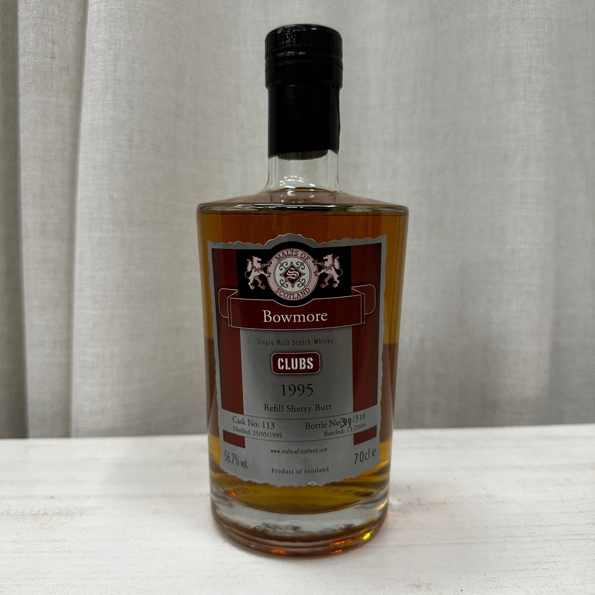 MoS Bowmore - 1995/2009, Maltisten - Westfalen, 113, 56.7% (WF91) (分現金/信用卡價) - 蘇格蘭威士忌