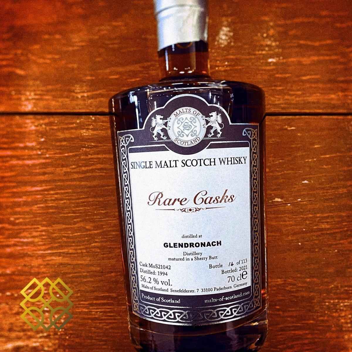 MoS Glendronach - 21YO, 1994/2021, Rare Cask, 56.2%  Type : Single malt whisky 威士忌