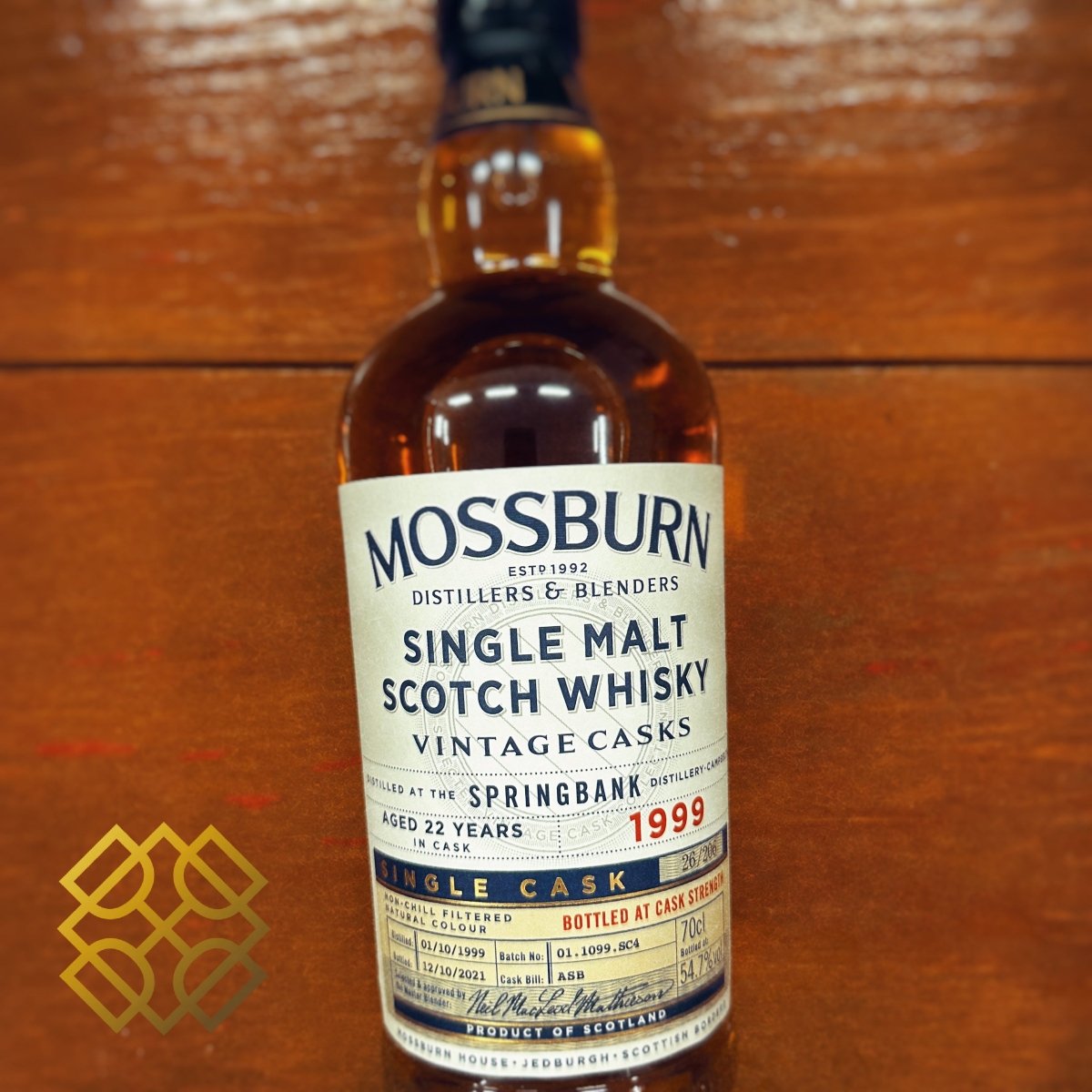 Mossburn Springbank 22YO, 1999/2021, Batch 01.1099.SC4, 54.7% (WF90) (分現金/信用卡價) - 蘇格蘭威士忌