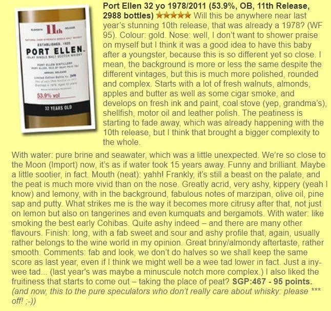 Port Ellen - 32YO, 1979/2011, 11th Release, 53.9% (WF95) - Scotch Whisky