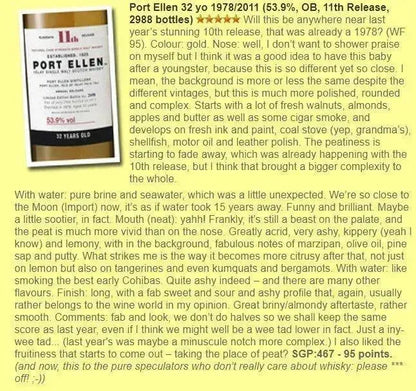 Port Ellen - 32YO, 1979/2011, 11th Release, 53.9% (WF95) - Scotch Whisky