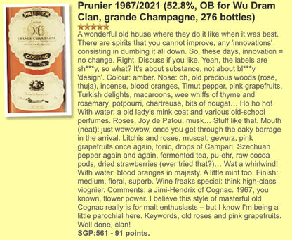 Prunier - 54YO 1967/2021 Cognac, 52.8% (WF91) - Cognac