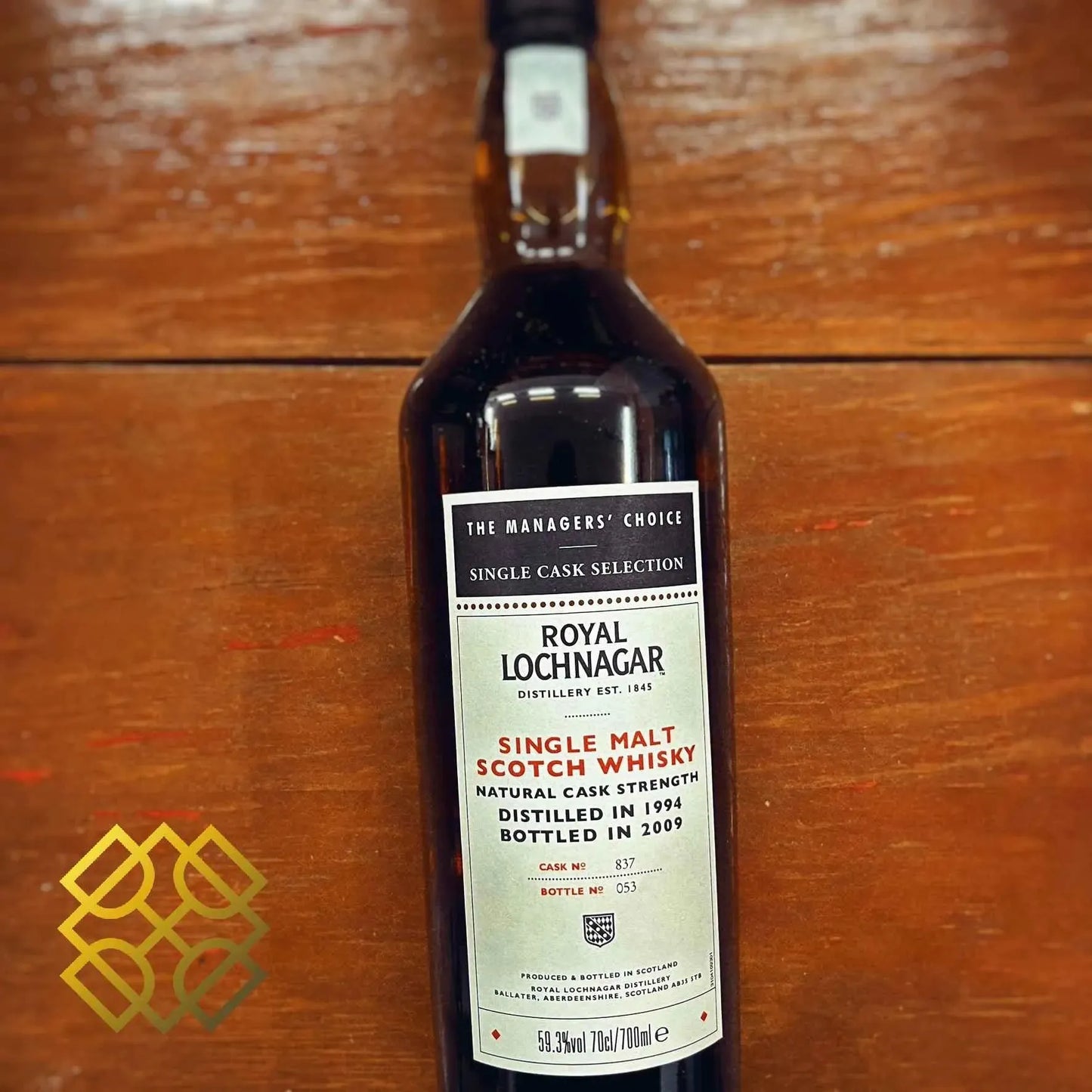 Royal Lochnagar - 14YO, 1994/2009, #837, The Managers' Choice, 59.3% (WF90) (分現金/信用卡價) - Scotch Whisky