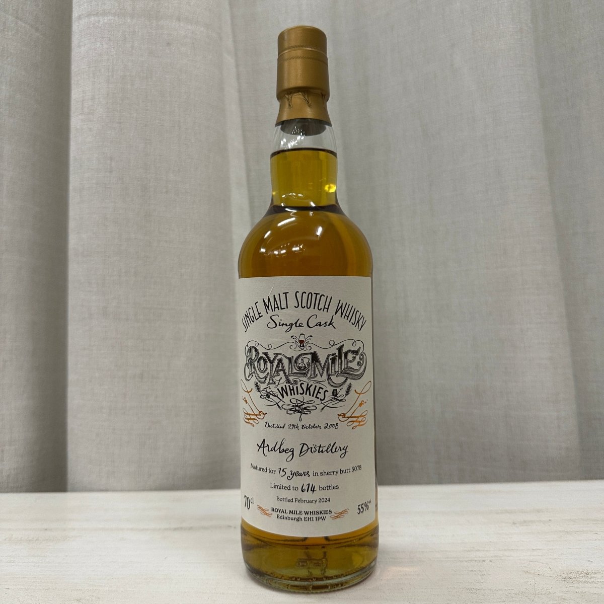 Royal Mile Whiskies Ardbeg 15 Years Old 2008/2024, 5078, Sherry Butt, 55% (WF92) (分現金/信用卡價) - 蘇格蘭威士忌