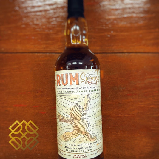 Rum Sponge Uitvlugt 33YO, 1990/2024, Edition No.26, 51.8% (WF91) (分現金/信用卡價) - Rum