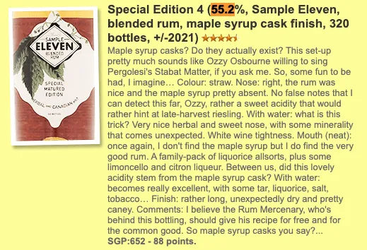 Sample Eleven - Special Edition 4, 2021, 55.2% - Rum