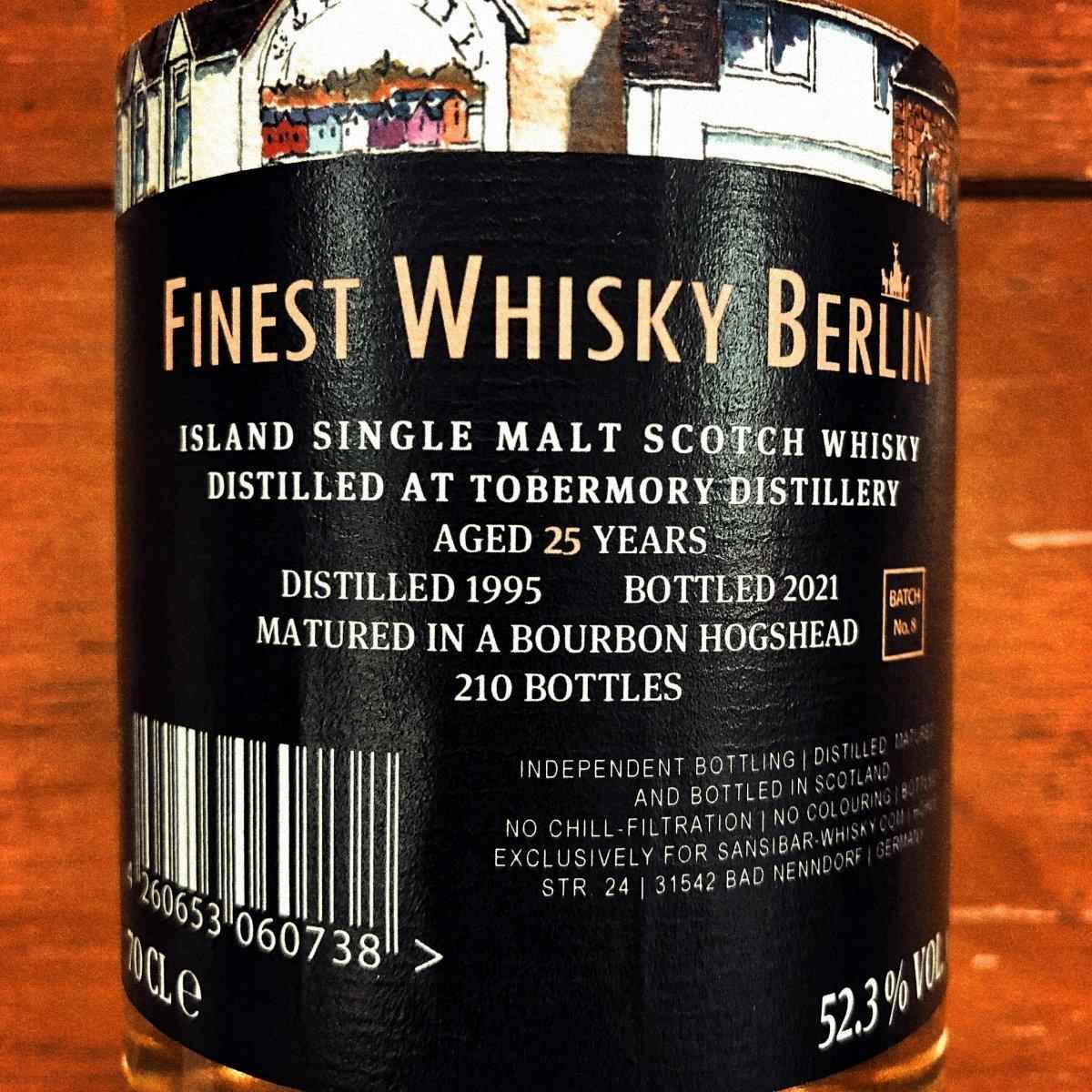 Sansibar Tobermory - 25YO, 1995/2021, Bourbon, 52.3%- Scotch Whisky - Country_Scotland - tobermory -_Sansibar, 2
