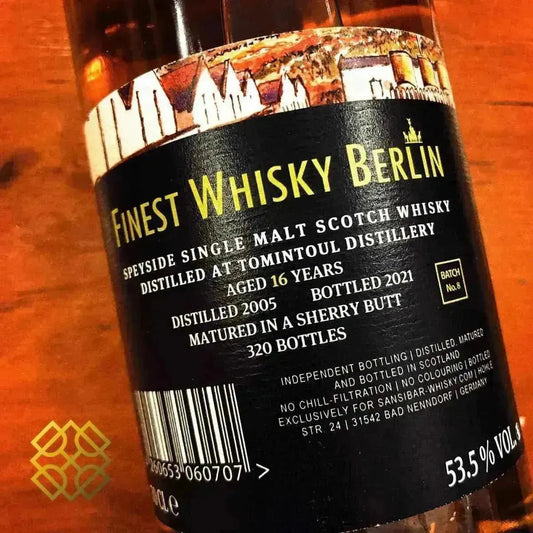 Sansibar Tomintoul - 16YO, 2005/2021, 53.5% - Scotch Whisky