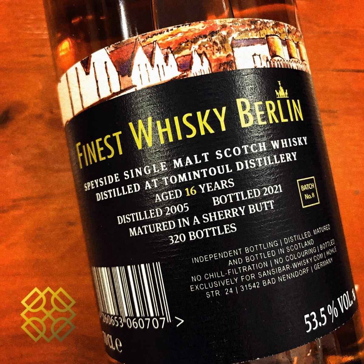 Sansibar Tomintoul - 16YO, 2005/2021, Sherry Butt, 53.5% - Scotch Whisky - Scotland - Distillery_Tomintoul -_Sansibar, 2