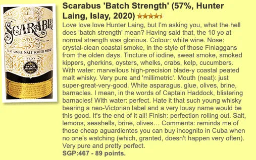 Scarabus - Batch Strength, 57% (Lagavulin) - Scotch Whisky