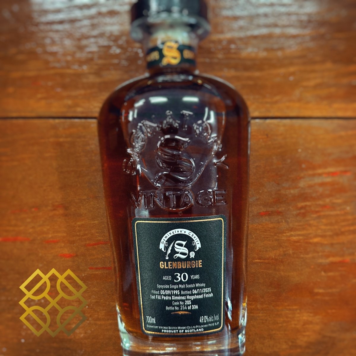 Signatory Vintage Glenburgie 30YO, 1995/2025, Symington's Choice, 205, 49% (分現金/信用卡價) - 蘇格蘭威士忌