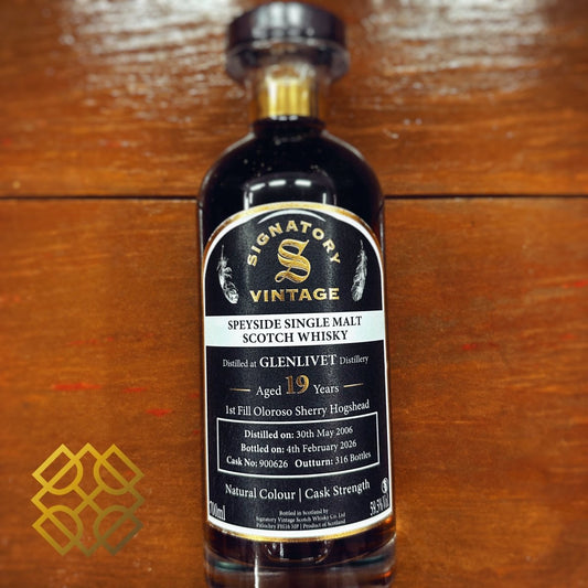 Signatory Vintage Glenlivet 19YO, 2006/2026, 900626, 59.5% (WB89) - 蘇格蘭威士忌