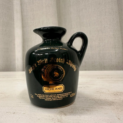 Signatory Vintage Mortlach 12YO, Dark Blue Ceramic Jug, 43%, 50ml - 蘇格蘭威士忌