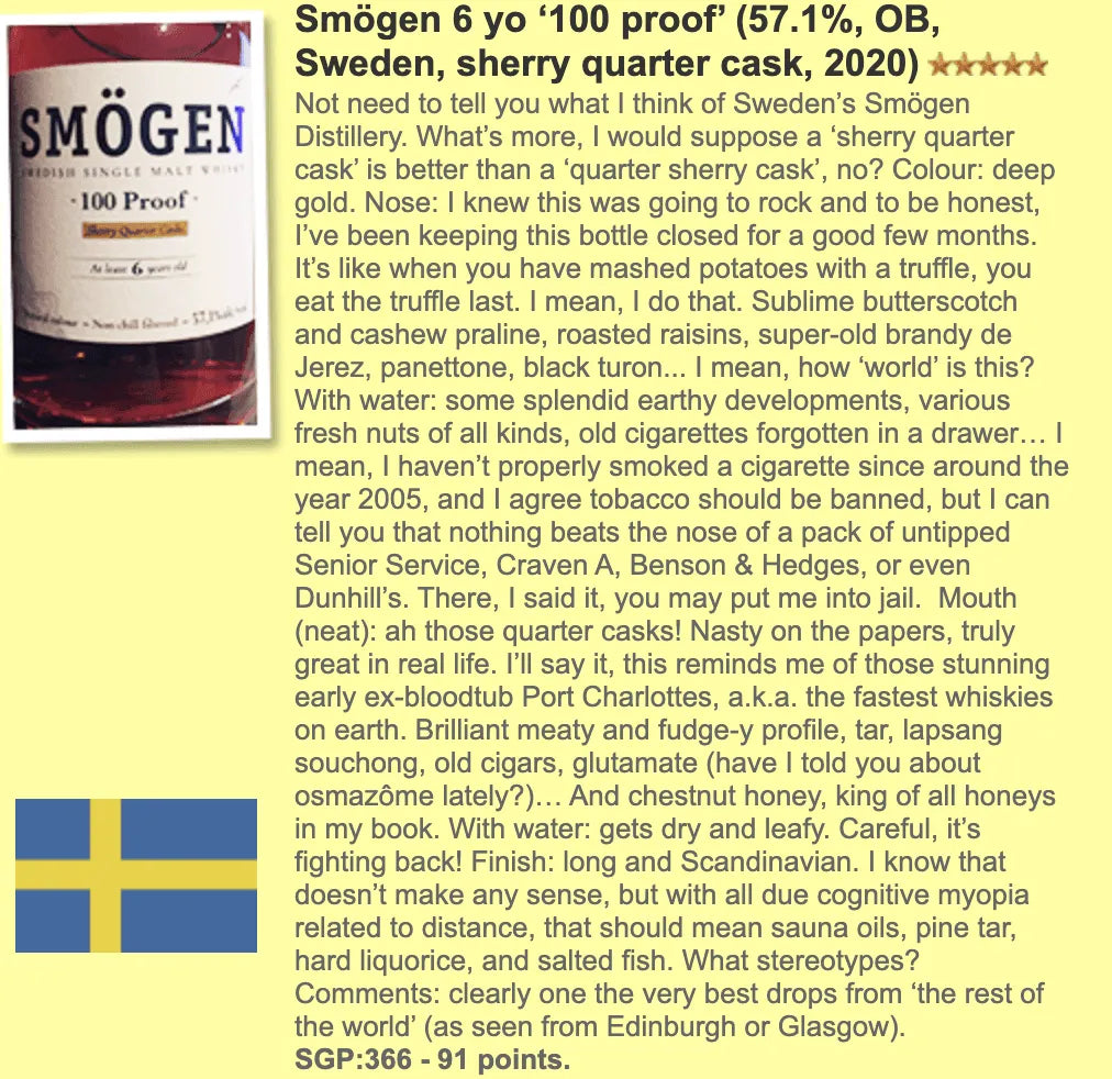 Smögen - 100 Proof, 6YO, 57.1% Smogen - Swedish Whiskies