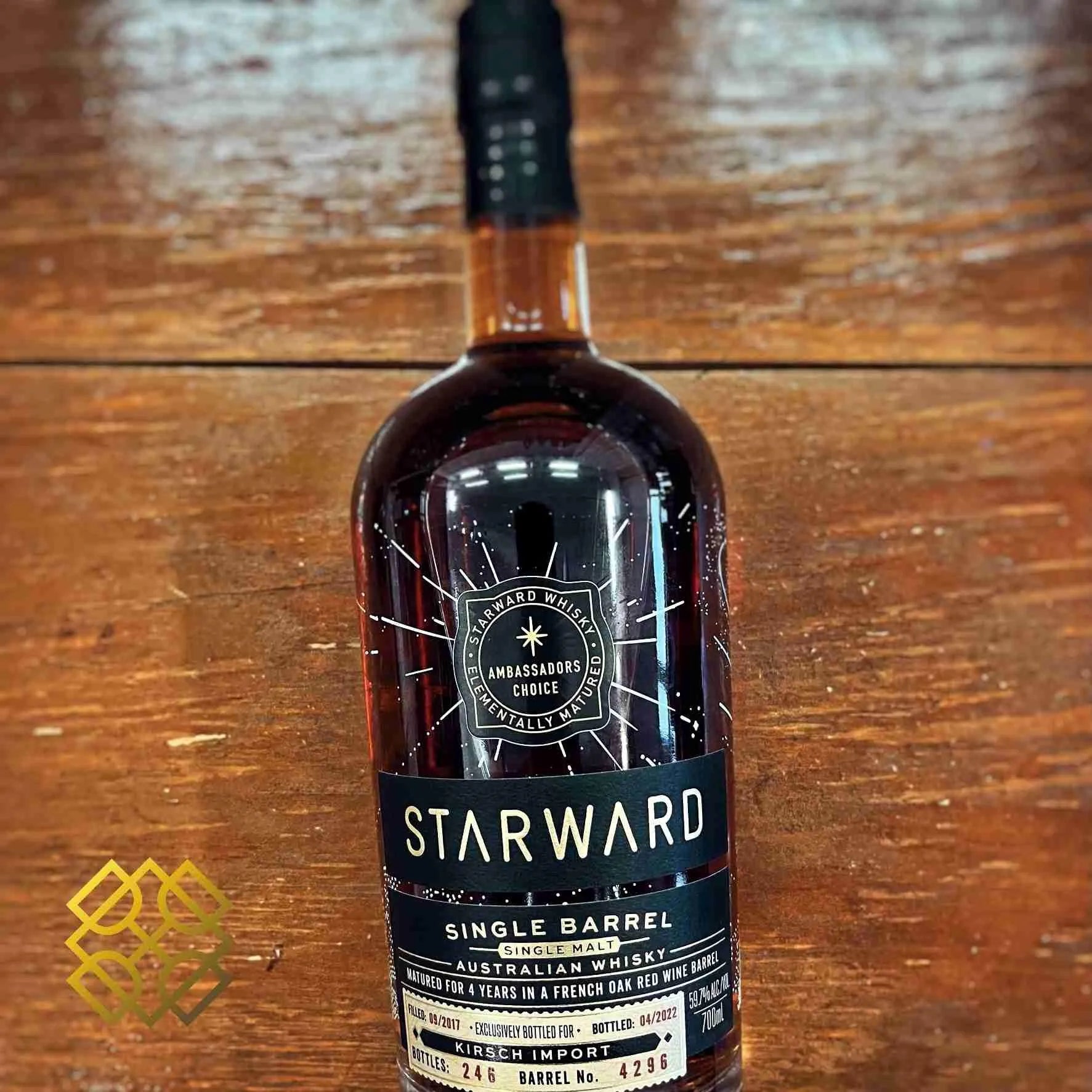 Starward - 4YO, 2017/2022, Ambassadors Choice, #4296, 59.7% (WB87.35) - Australian Whiskies