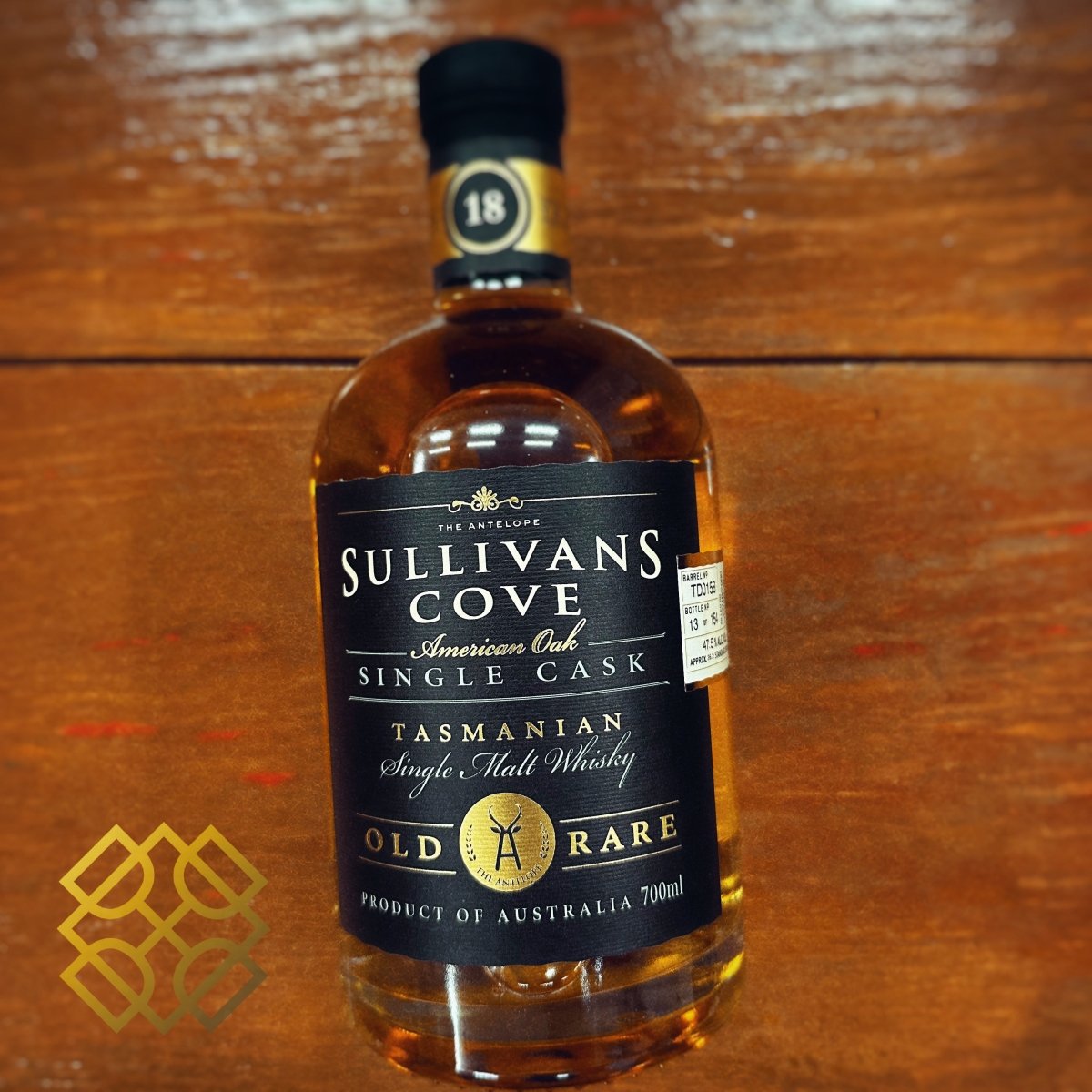 Sullivans Cove - 18YO, 2006/2025, TD0158, 47.5% (分現金/信用卡價) - 澳洲威士忌