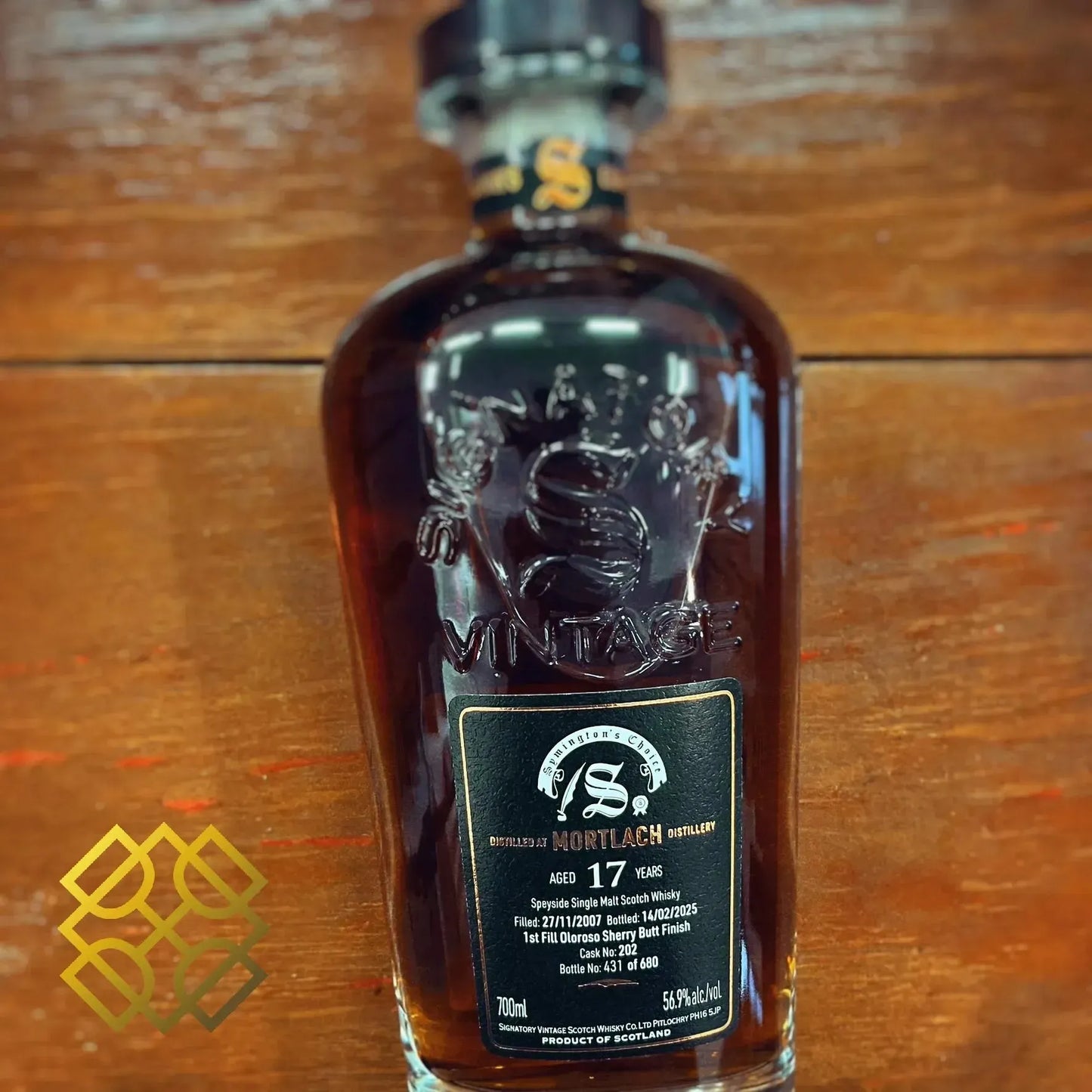 SV Mortlach - 17YO, 2007/2025, #202, 1st Fill Oloroso Sherry Butt Finish, 56.9% (WB87.6) - Scotch Whisky