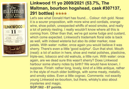 The Maltman Linkwood - 11YO, 53.7% (WF87) - Scotch Whisky