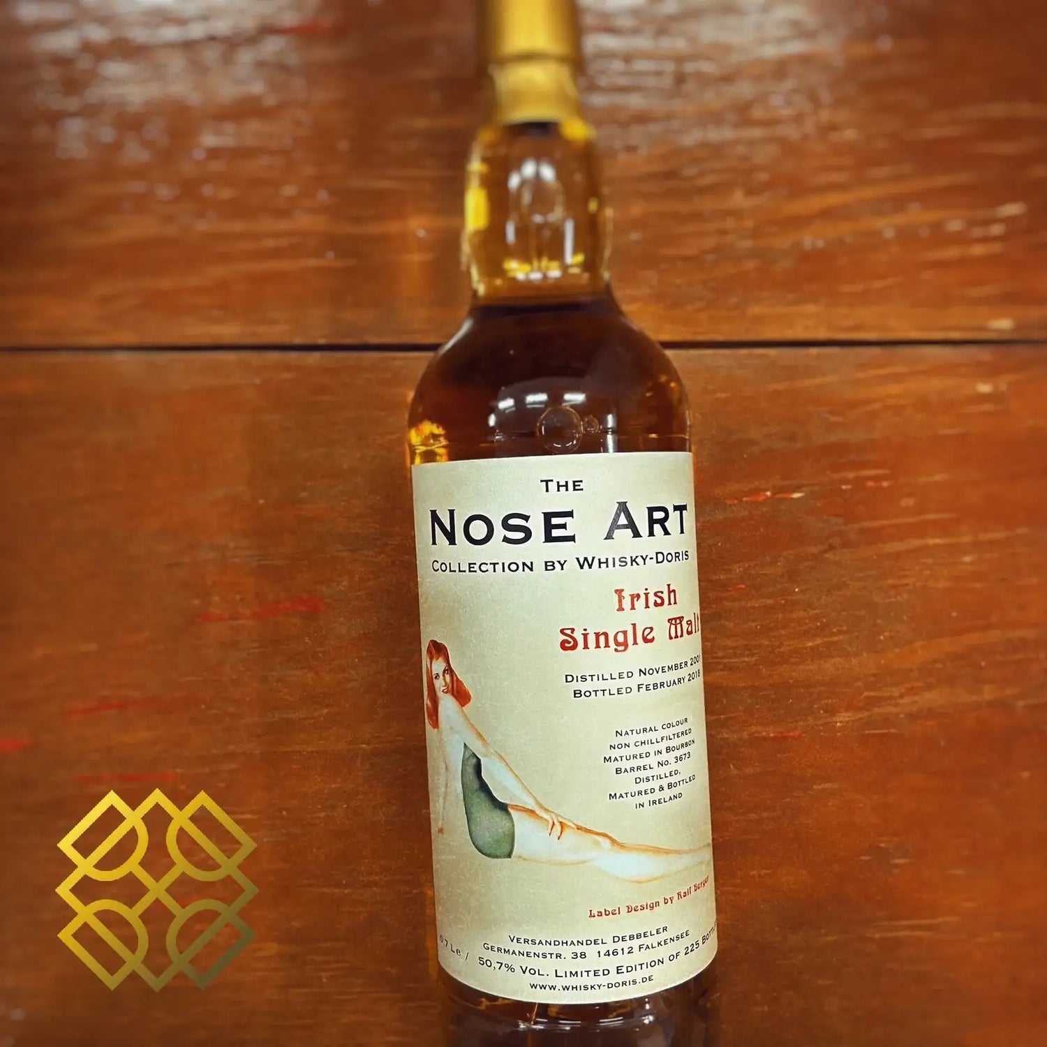 The Nose Art Irish Single Malt - 2001/2018, #3673, 50.7% - Irish Whiskey