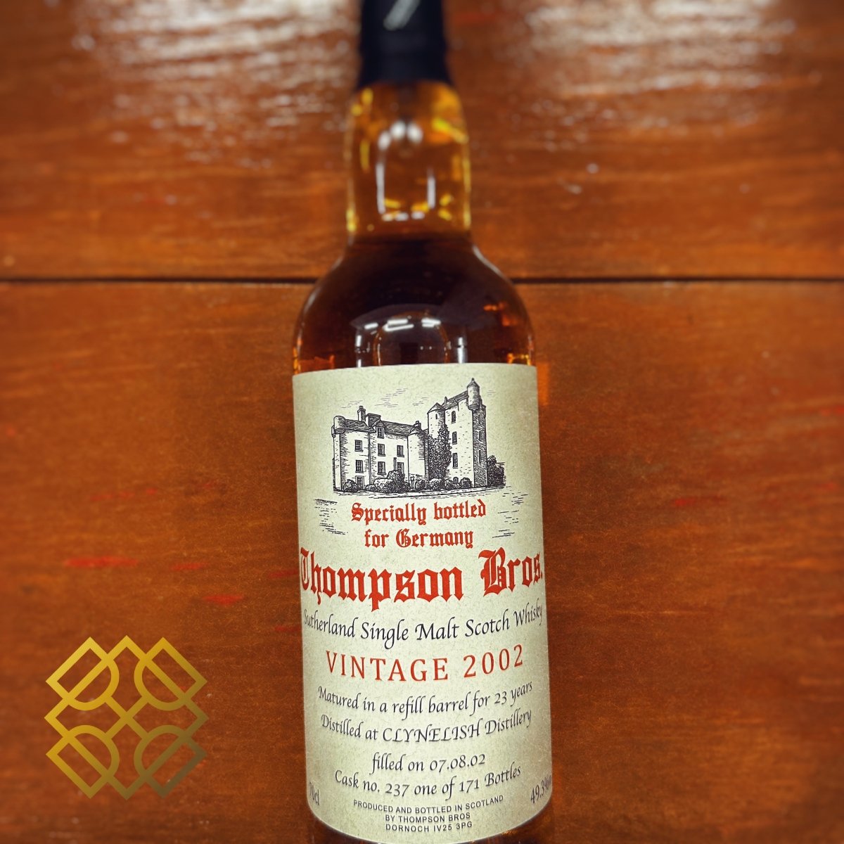Thompson Bros Clynelish 23YO, 2002/2025, 237, 49.3%, for Doroch Castle 25th (WB90.31) (分現金/信用卡價) - 蘇格蘭威士忌