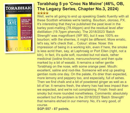 Torabhaig - 5YO, Cnoc Na Moine, The Legacy Series #3, 2024, 46% (WF87) - Scotch Whisky