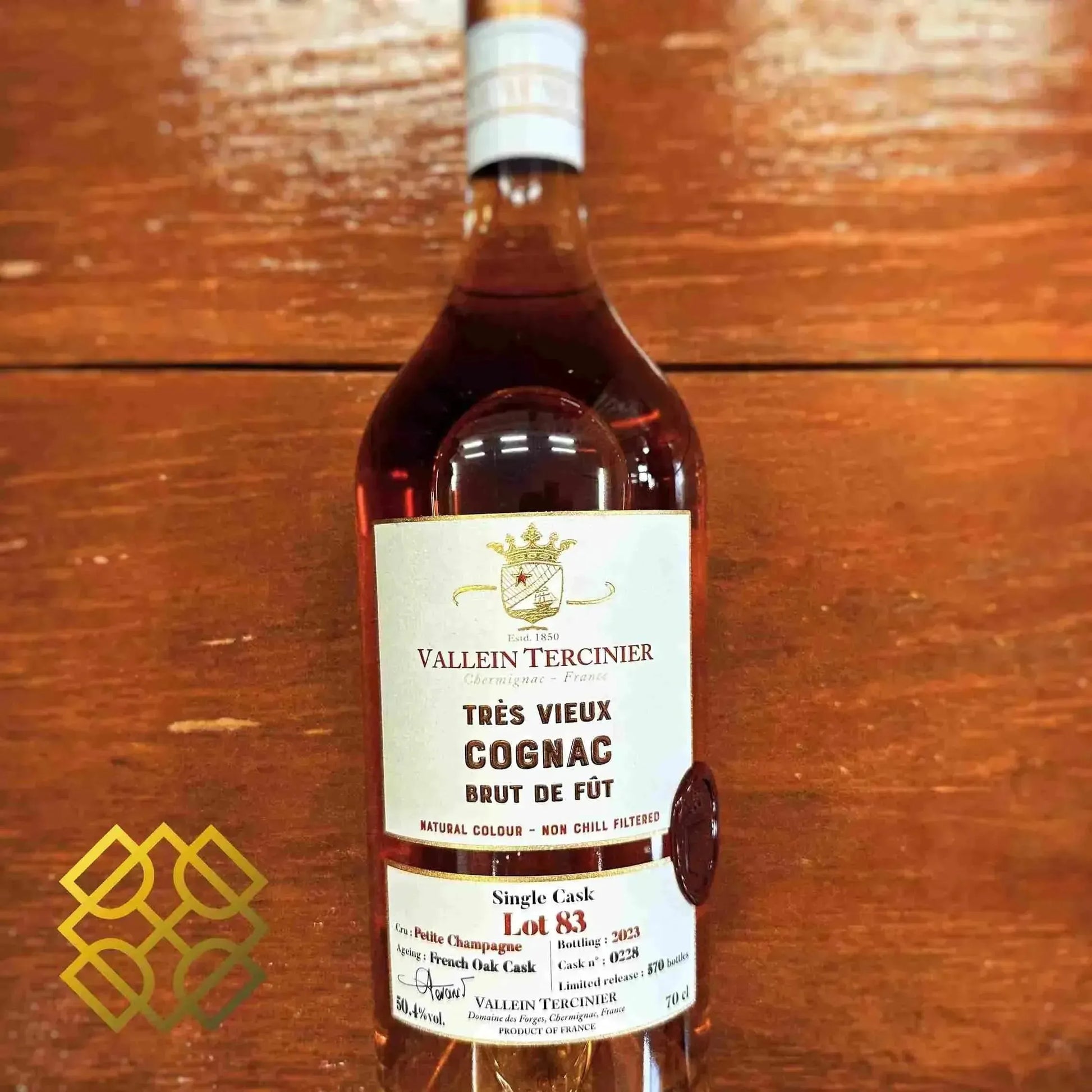 Vallein Tercinier - ~40YO, 1983/2023, #O228, 50.4% - Cognac