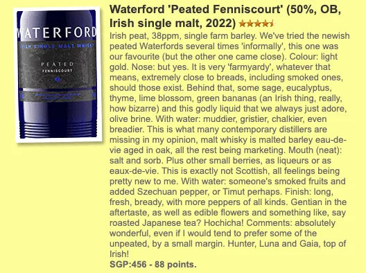 Waterford - Fenniscourt 1.1, Peated, 3YO, 2018/2022, 50% (WF88) - Irish Whiskey