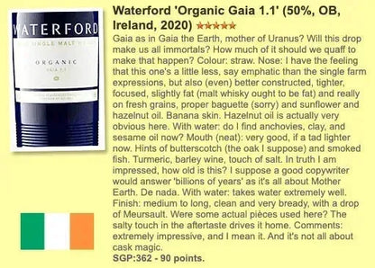 Waterford - Gaia 1.1 Organic, 50% (WF90) - Irish Whiskey