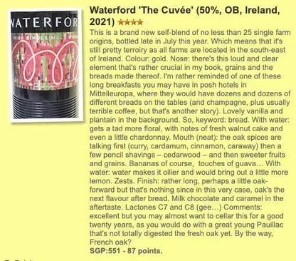 Waterford - The Cuvée, 50% (WF87) - Irish Whiskey