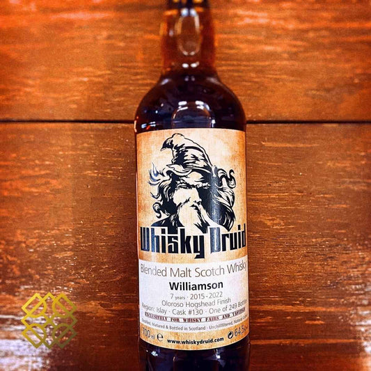 Whisky Druid Williamson - 7YO, 2015/2022, 64.5%  Type : Single malt whisky 威士忌