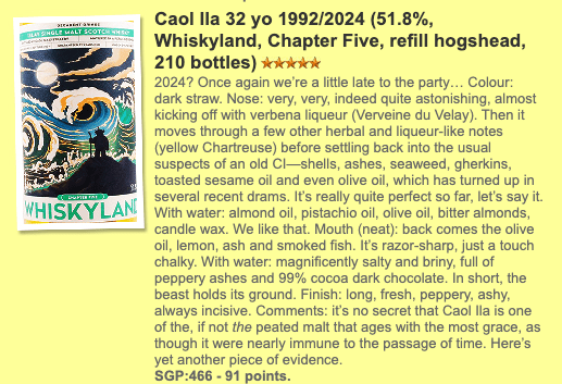 Whiskyland Caol Ila 32YO, 1992/2024, Chapter Five, 51.8% (WF91, WN91) (分現金/信用卡價) - 蘇格蘭威士忌