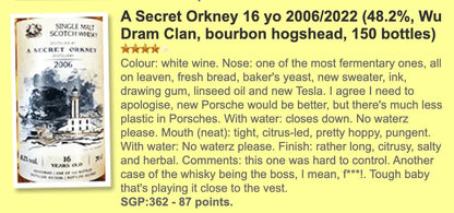 Wu Dram Clan Secret Orkney (Highland Park) - 16YO, 2006/2022, 48.2% (WF WN87) - Scotch Whisky