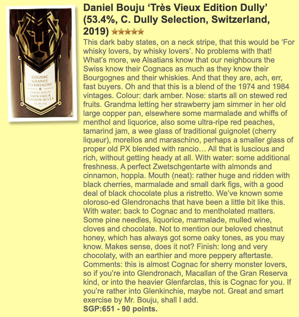 C. Dully - Daniel Bouju ‘Très Vieux Edition Dully' 35-45YO, 53.4%  - Cognac - France - Daniel Bouju- C. Dully-whiskyfun