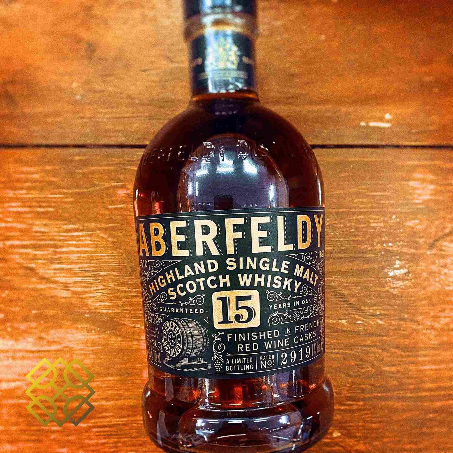 Aberfeldy - 15YO, Pomerol Red Wine Casks, Batch 2919, 43%  Type : Single malt whisky 威士忌