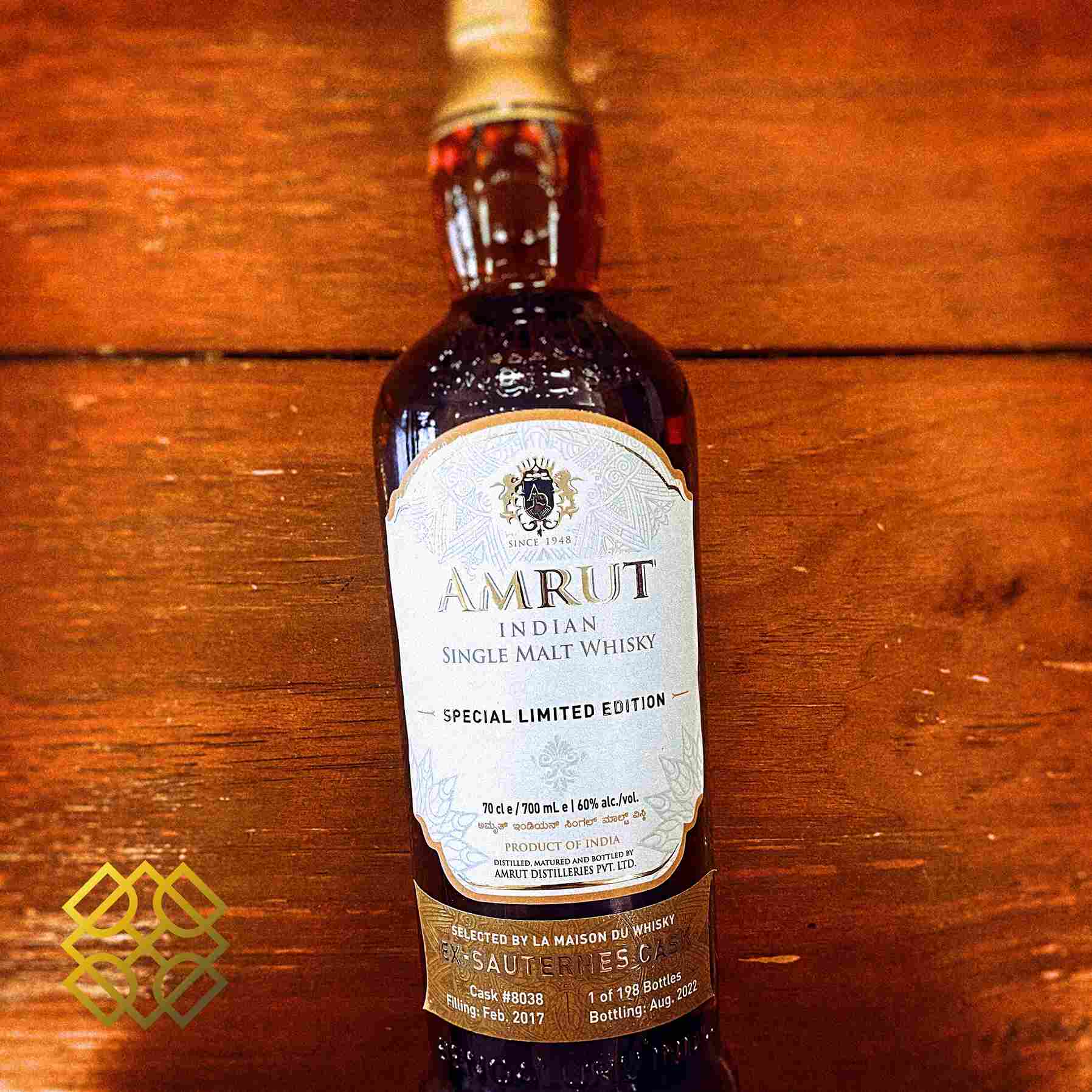 Amrut - 5YO, 2017/2022, #8038 by LMDW, Ex-Sauternes Cask, 60%  Type : Single malt whisky 威士忌