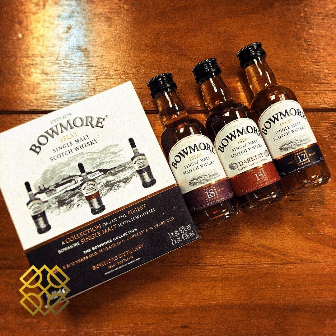 Bowmore - mini-set (3 x 50ml), whisky, 威士忌, miniatures, 酒辦