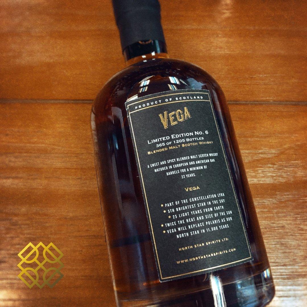NSS - Vega 22YO, 43.9%, whisky, blended whisky, back label