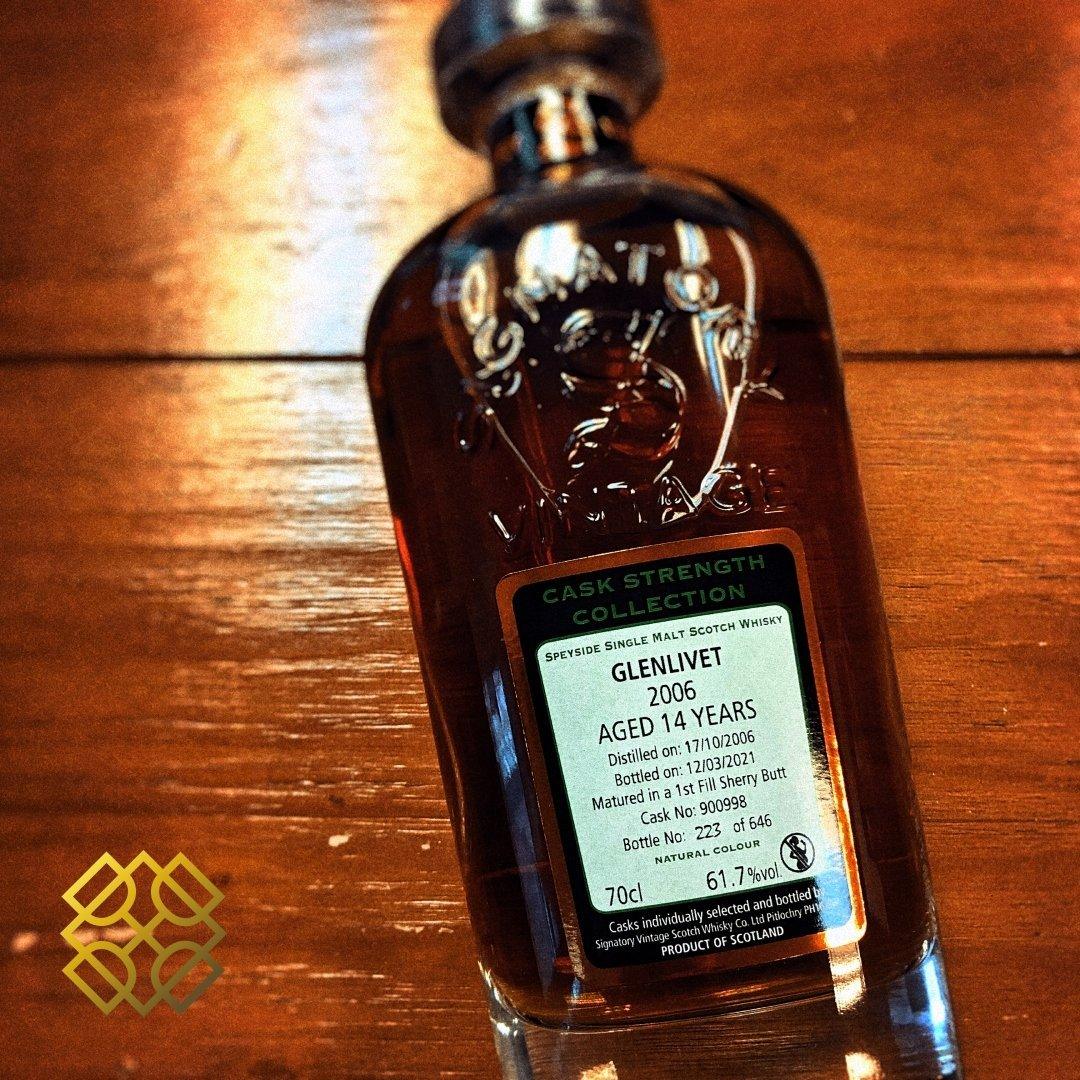 SV - Glenlivet 14YO, 1st fill sherry butt, 61.7%,Signatory Vintage ,whisky,威士忌