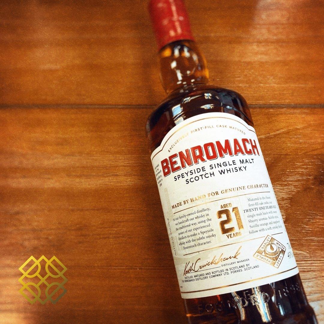 Benromach 21YO, 43%, whisky, 威士忌, benromach whisky