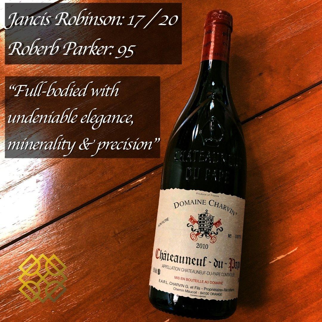 Domaine Charvin Chateauneuf-du-Pape 2010 (JR 17, RP95, Vivino 4.1),wine,red wine, southern rhone