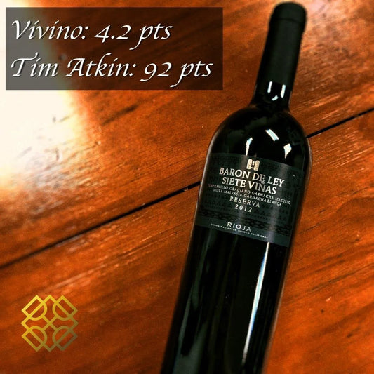 Baron De Ley Siete Vinas - Rioja Reserva 2012 (VV4.2, TA92) - Red Wine - Spain